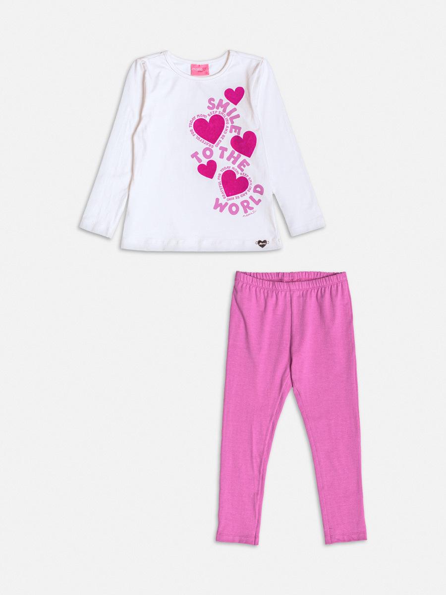 Conjunto Manga Longa Blusa Leggin Perola - BambolePetit