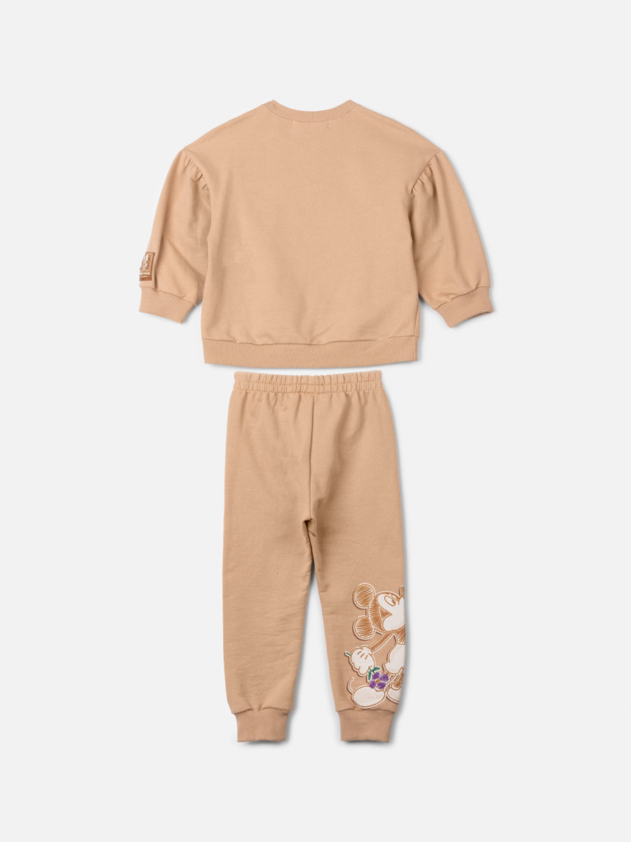 Conjunto Casaco e Calça Bege Khaki Animê