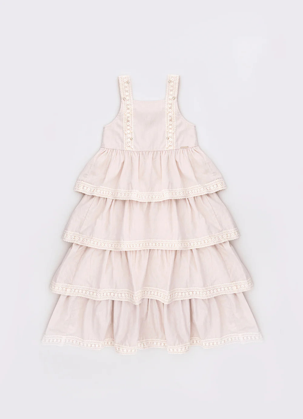 Vestido Midi Babados Renda Pituchinhus