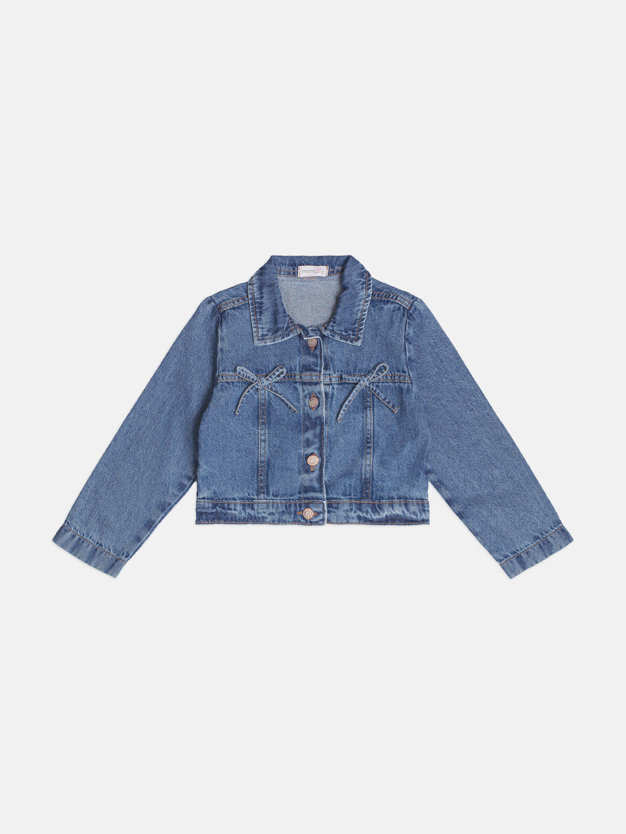 Jaqueta Jeans Com Lacos Momi