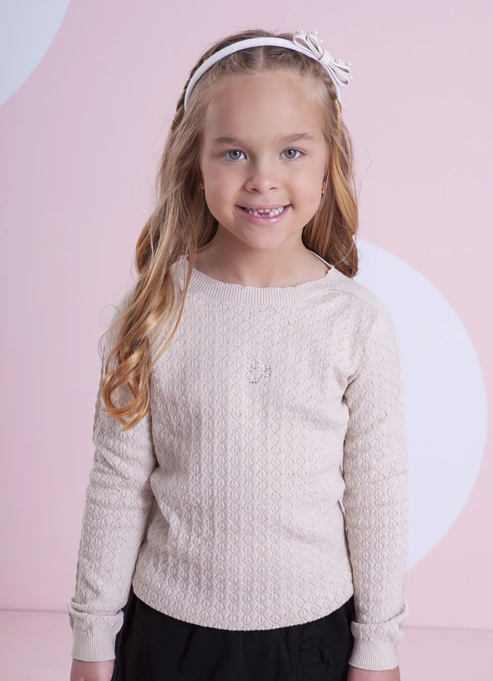 Blusa Tricot Sem Costura Rendada Cottonflex Ninive Pituchinhus