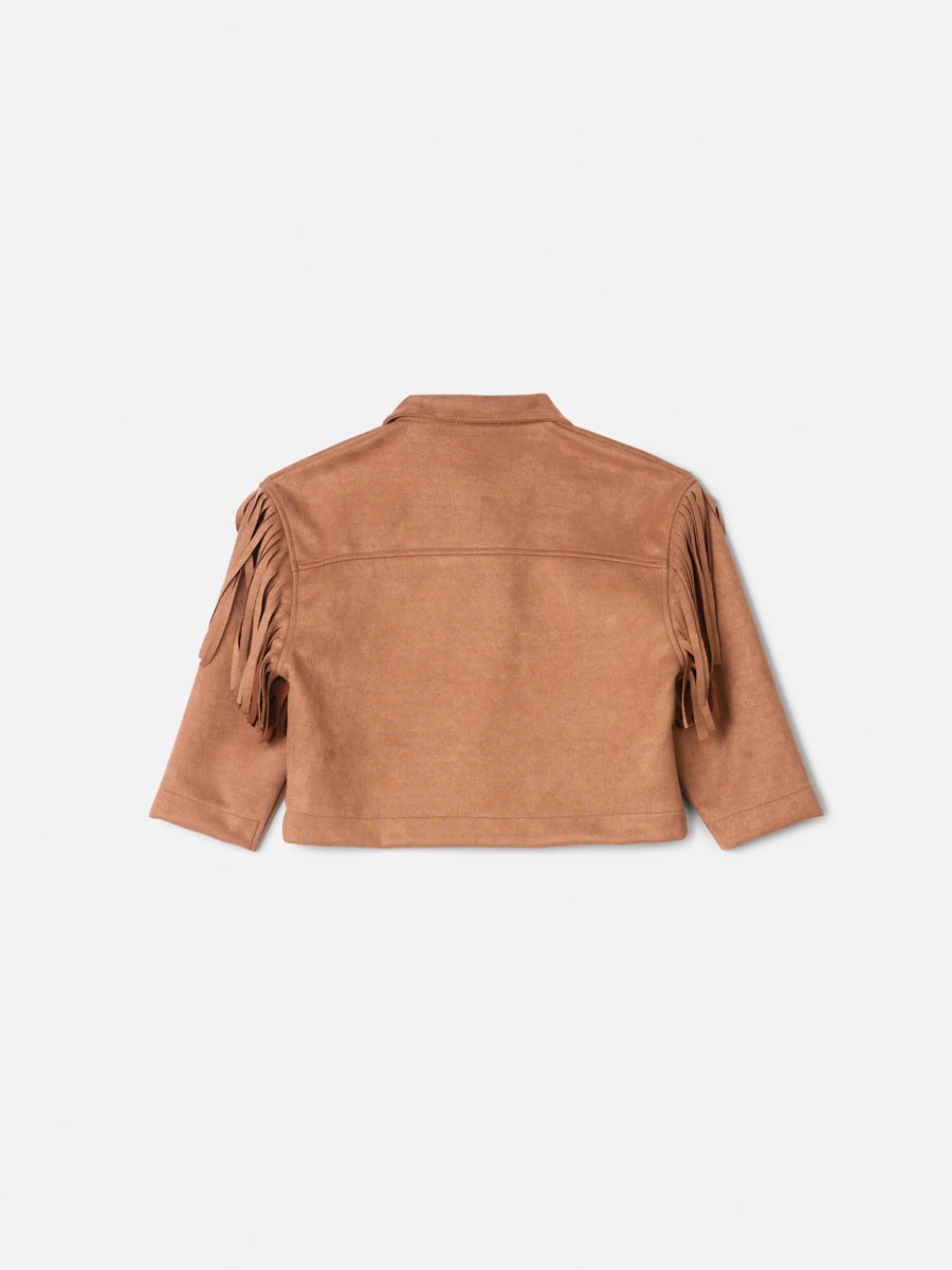 Jaqueta Suede Marrom Caramelo Animê