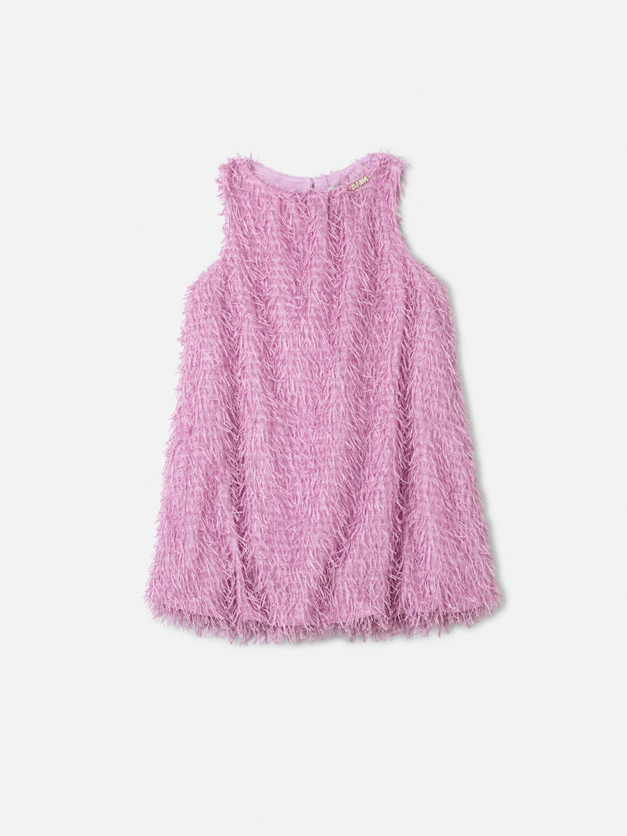 Vestido Balone Franjas Lilas Animê
