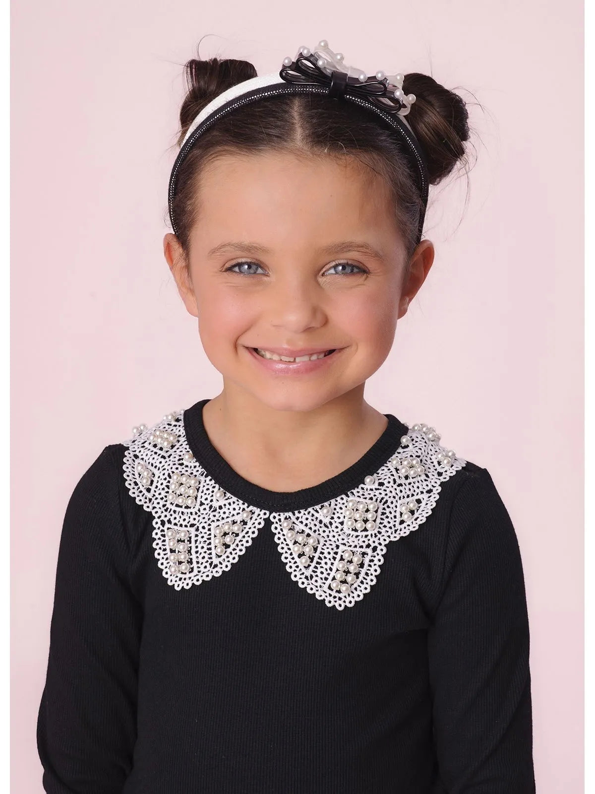 Blusa Ribgolinha Renda Bordada Preto - BambolePetit