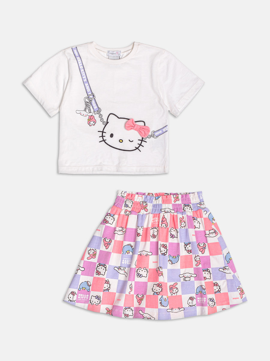 Conjunto Blusa e Saia Hello Kitty Momi