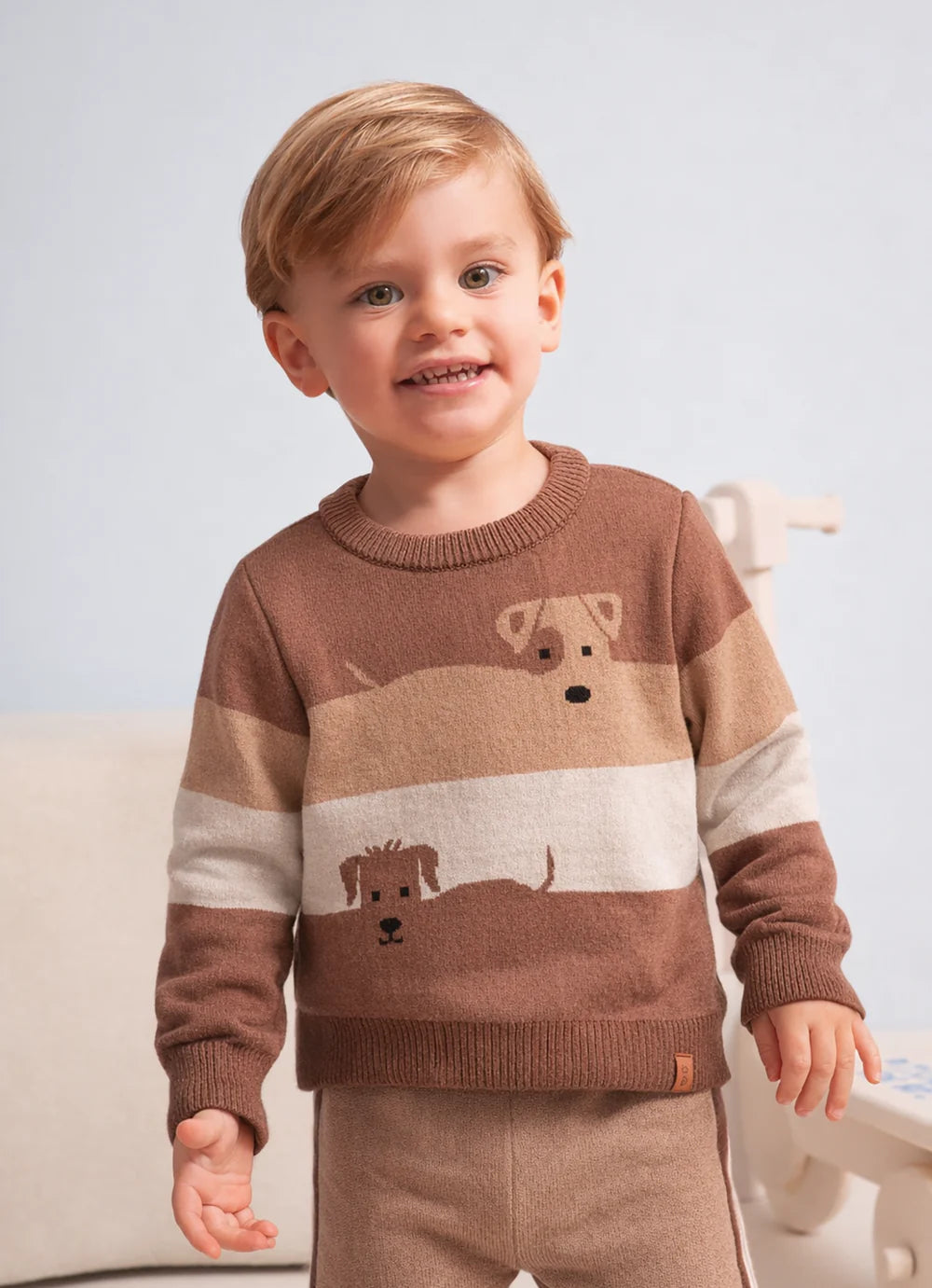 Blusa Tricot Listras Cachorros For Boys Unica Pituchinhus