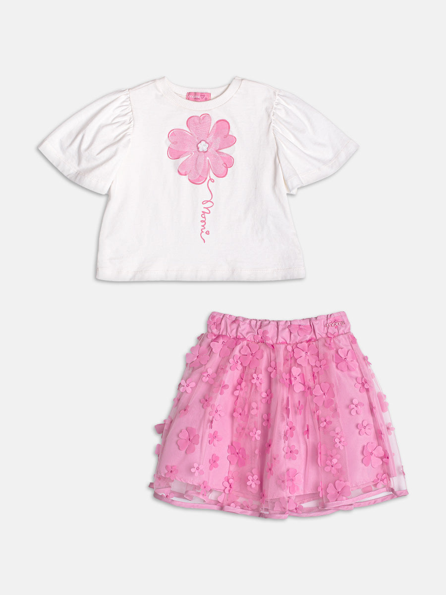 Conjunto Blusa e Saia Tule Momi