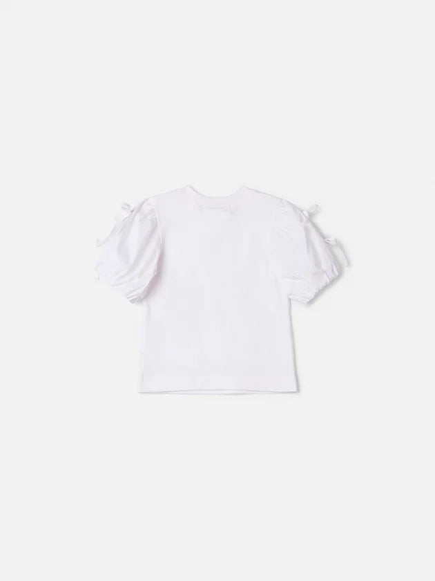 Blusa Off com Mangas Balone e Laços Anime