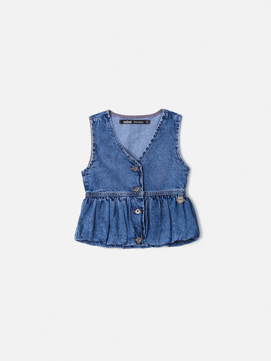 Colete Jeans Balone Animê
