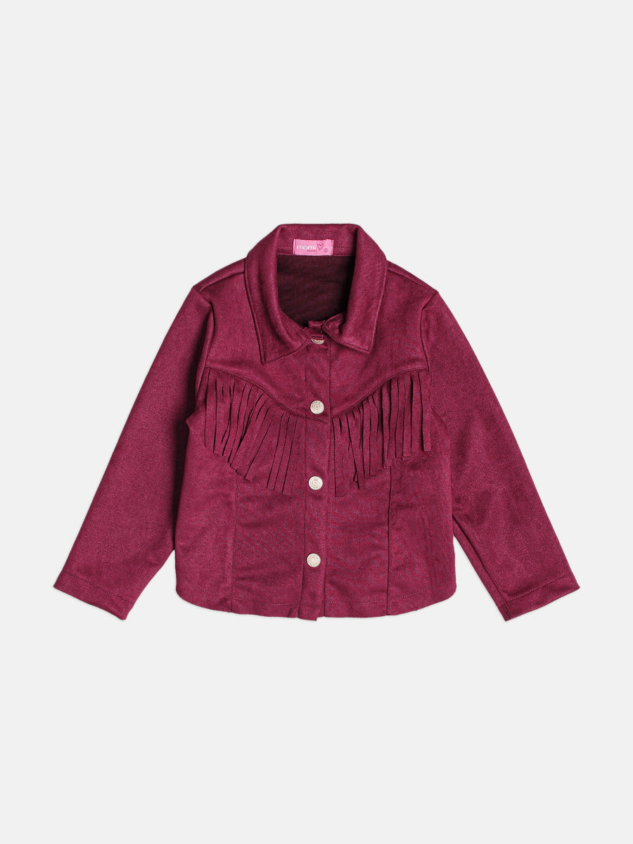 Jaqueta Com Franjas Bordo Momi
