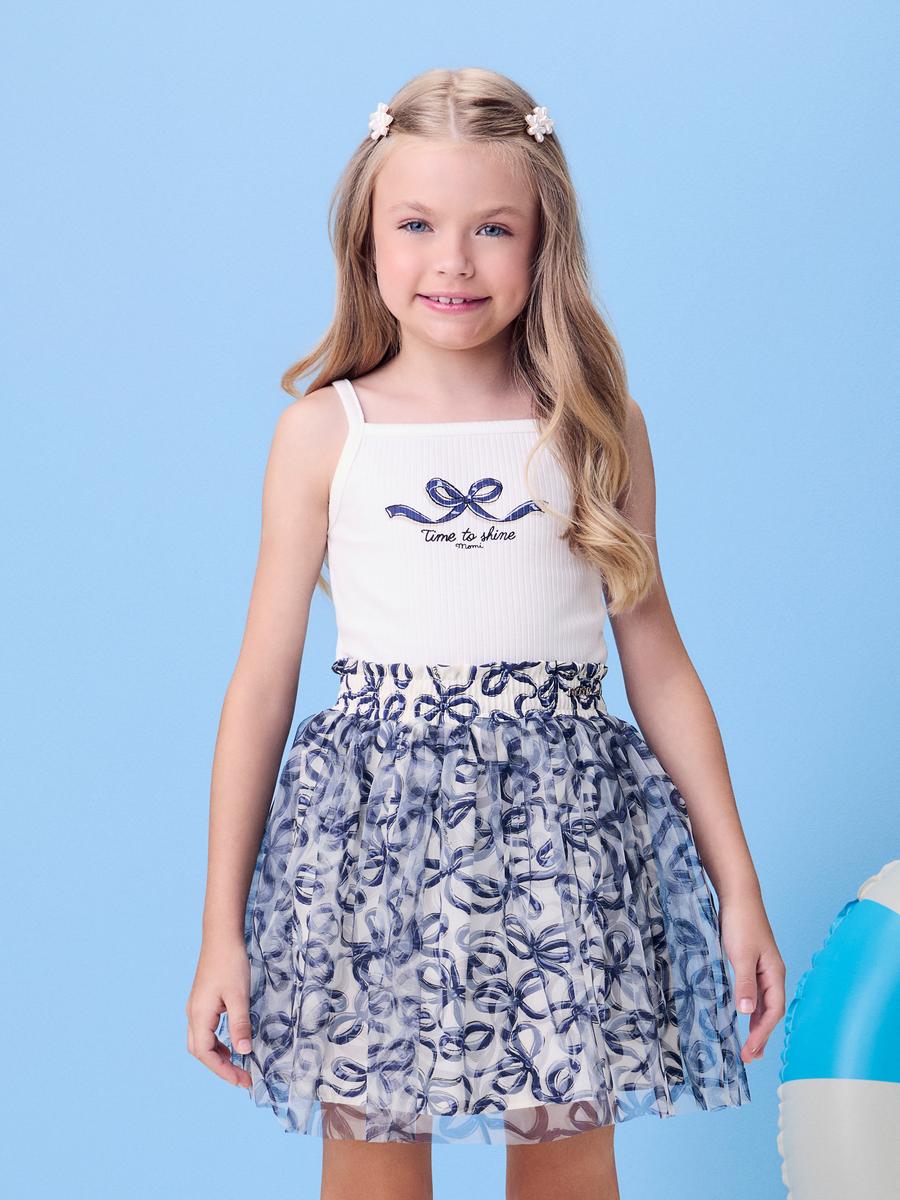 Conjunto Regata e Saia Lacinhos Momi