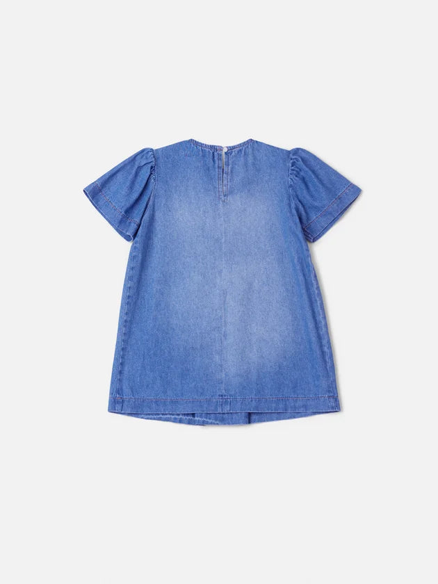 Vestido Jeans com Pregas