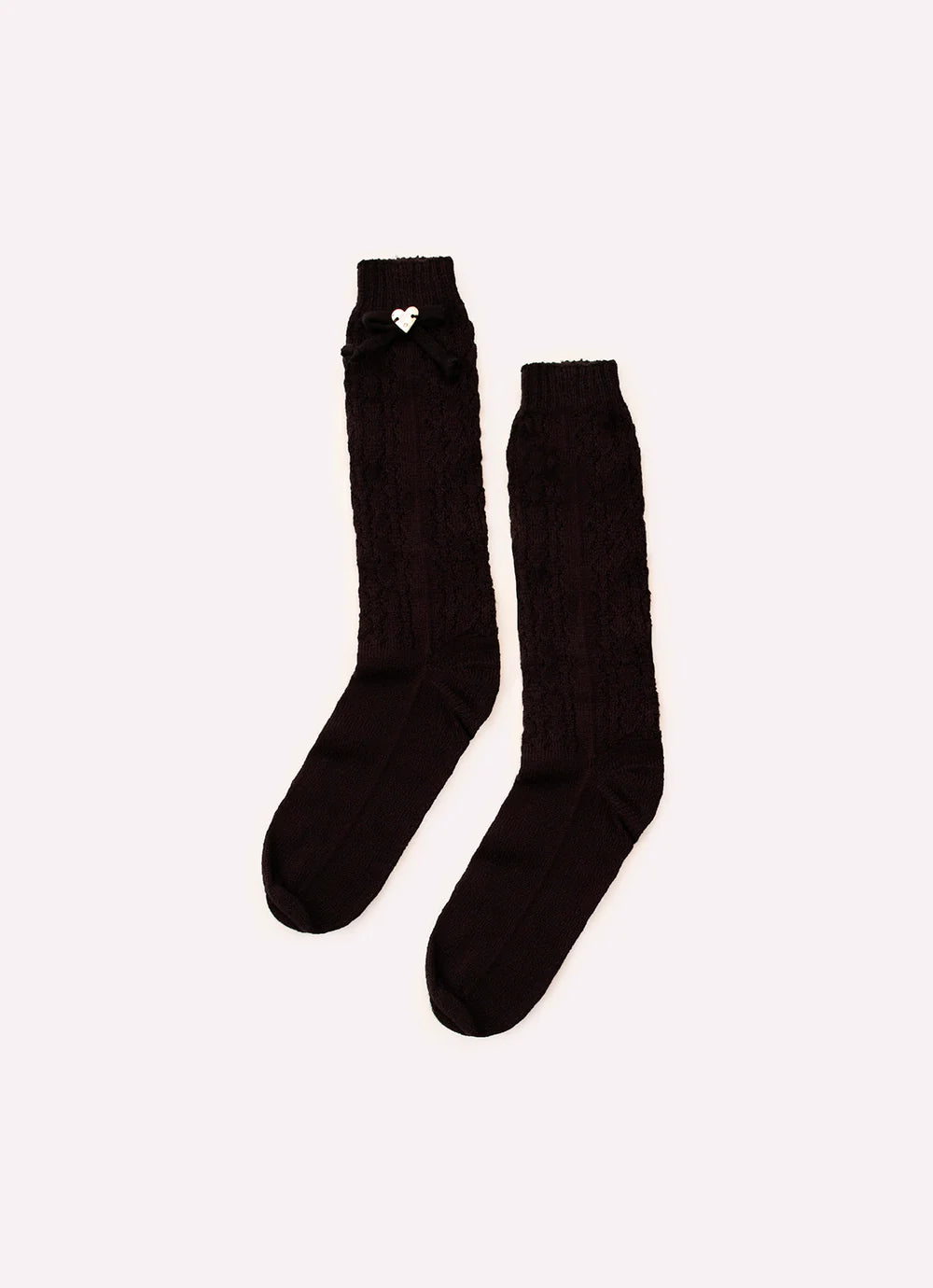 Meia Tricot Ponto Rendado Preto Pituchinhus