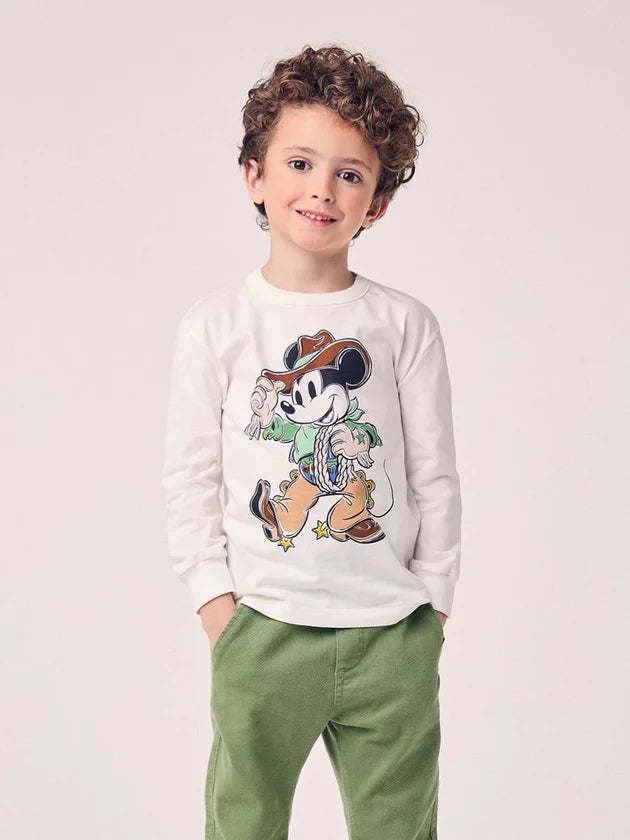 T-Shirt Manga Longa Mickey Perola Youccie