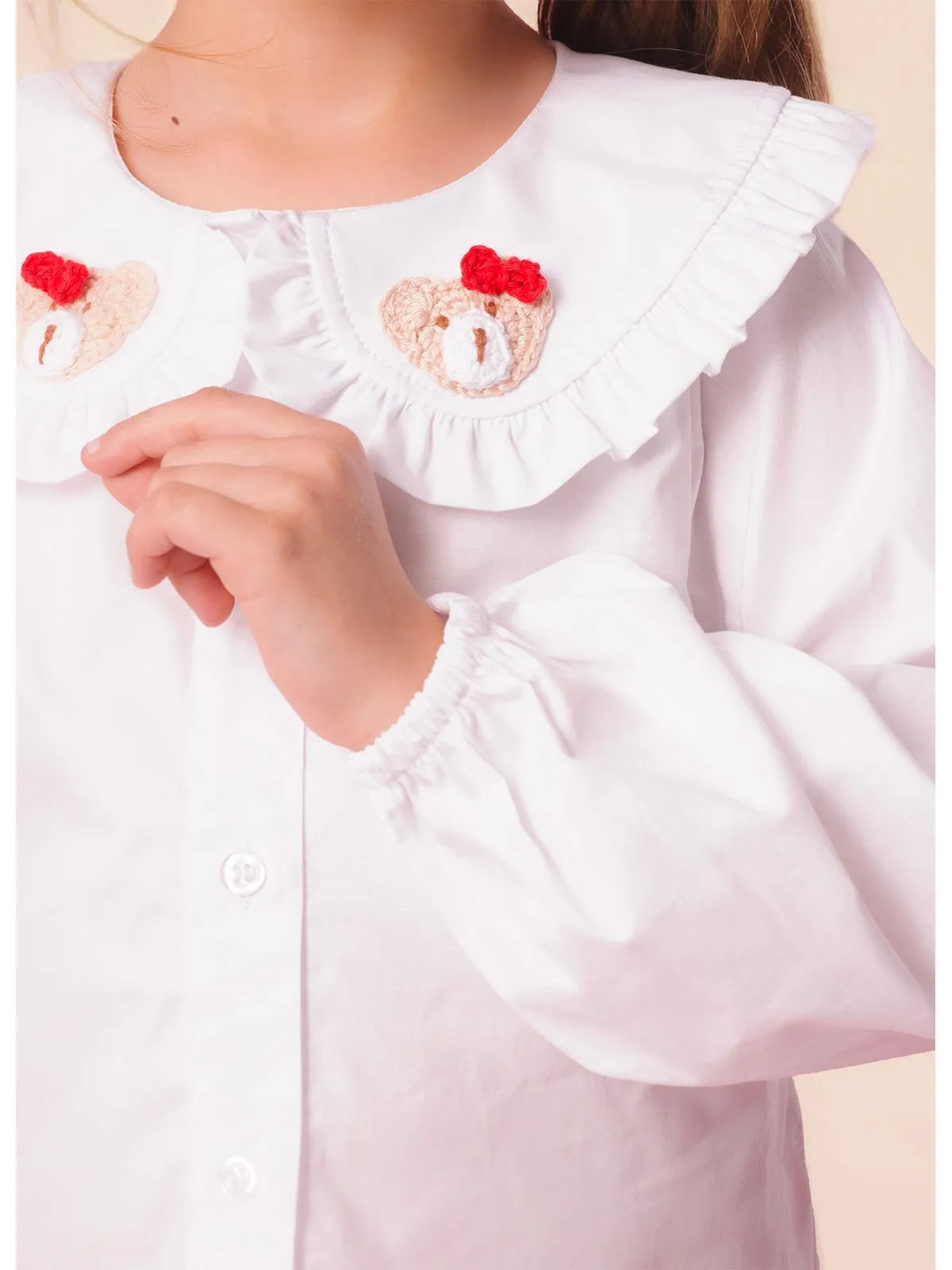 Camisa Tricoline Babadinhos Ursas Branco - BambolePetit
