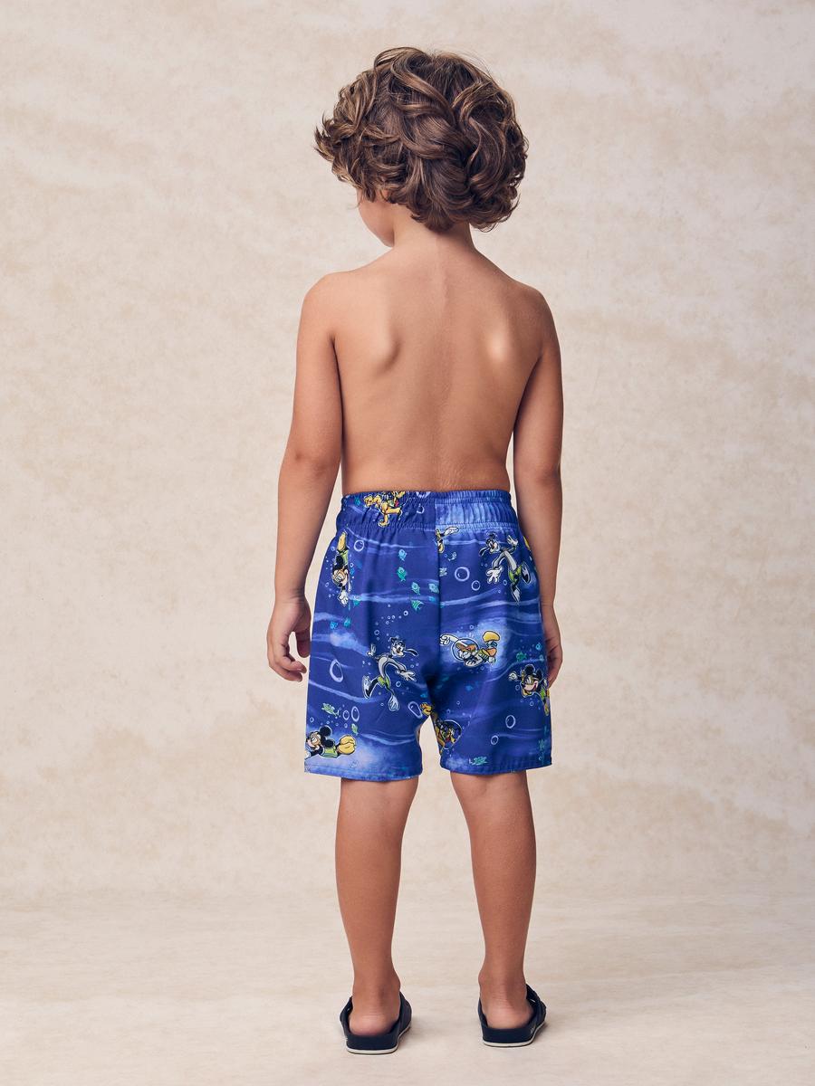 Bermuda Praia Mickey Azul Youccie