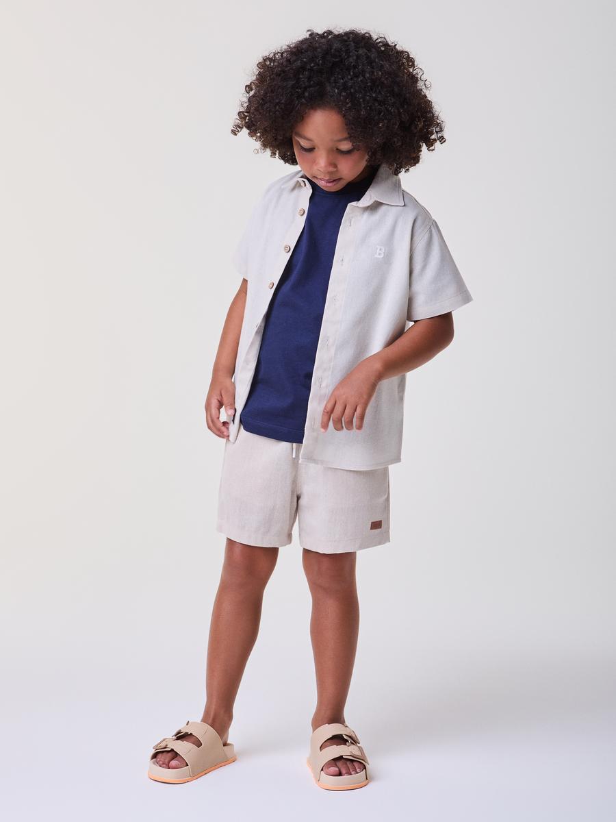 Bermuda Bege com Cadarço Bimbi