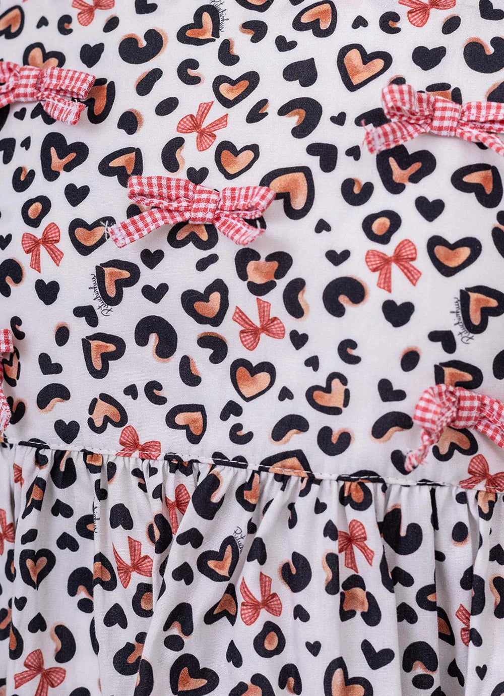 Blusa Algodão Onçado Mini Laços Resort Pituchinhus