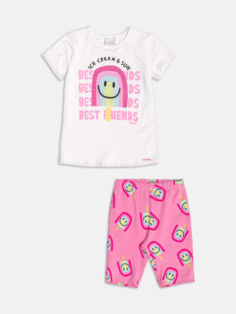 Conjunto Blusa e Legging Ice Cream Momi