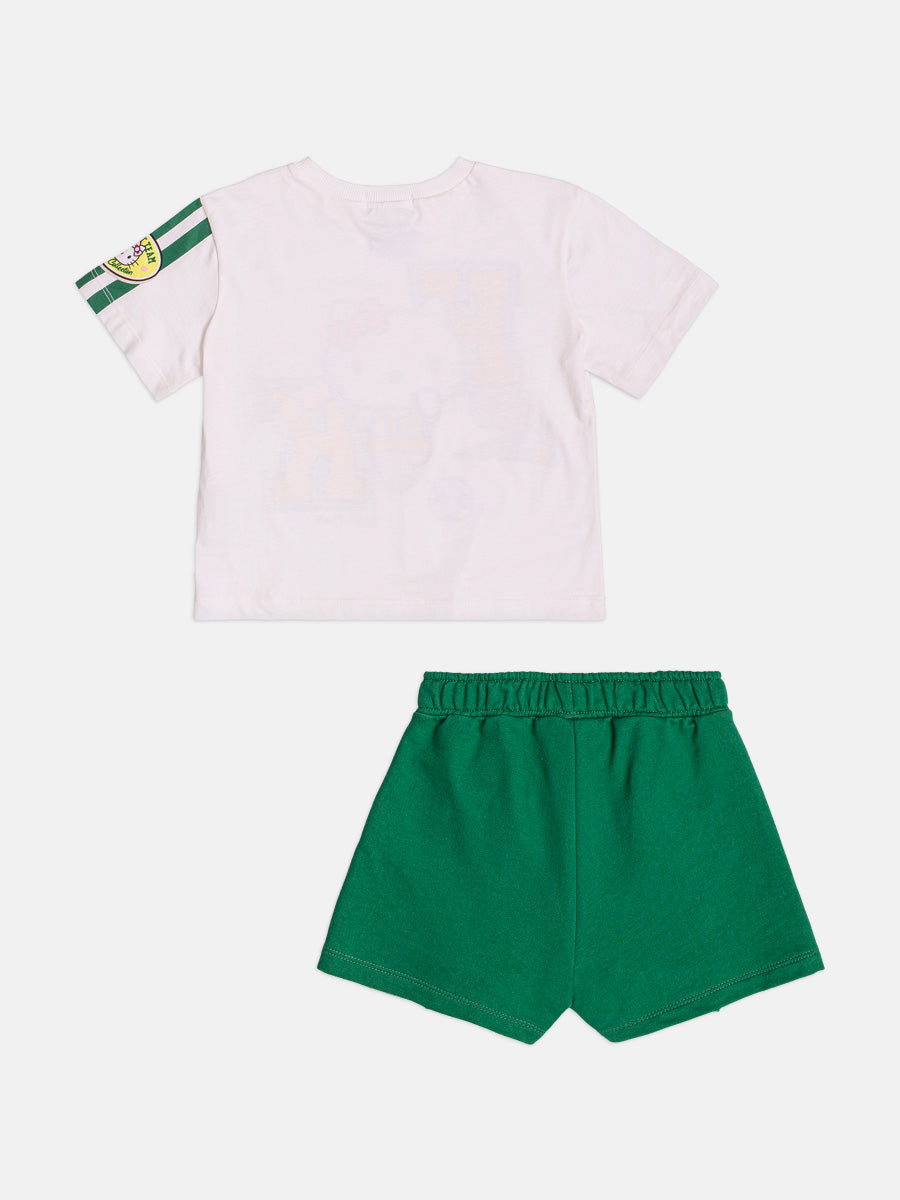 Conjunto Blusa Shorts Hello Kitty Perola Momi