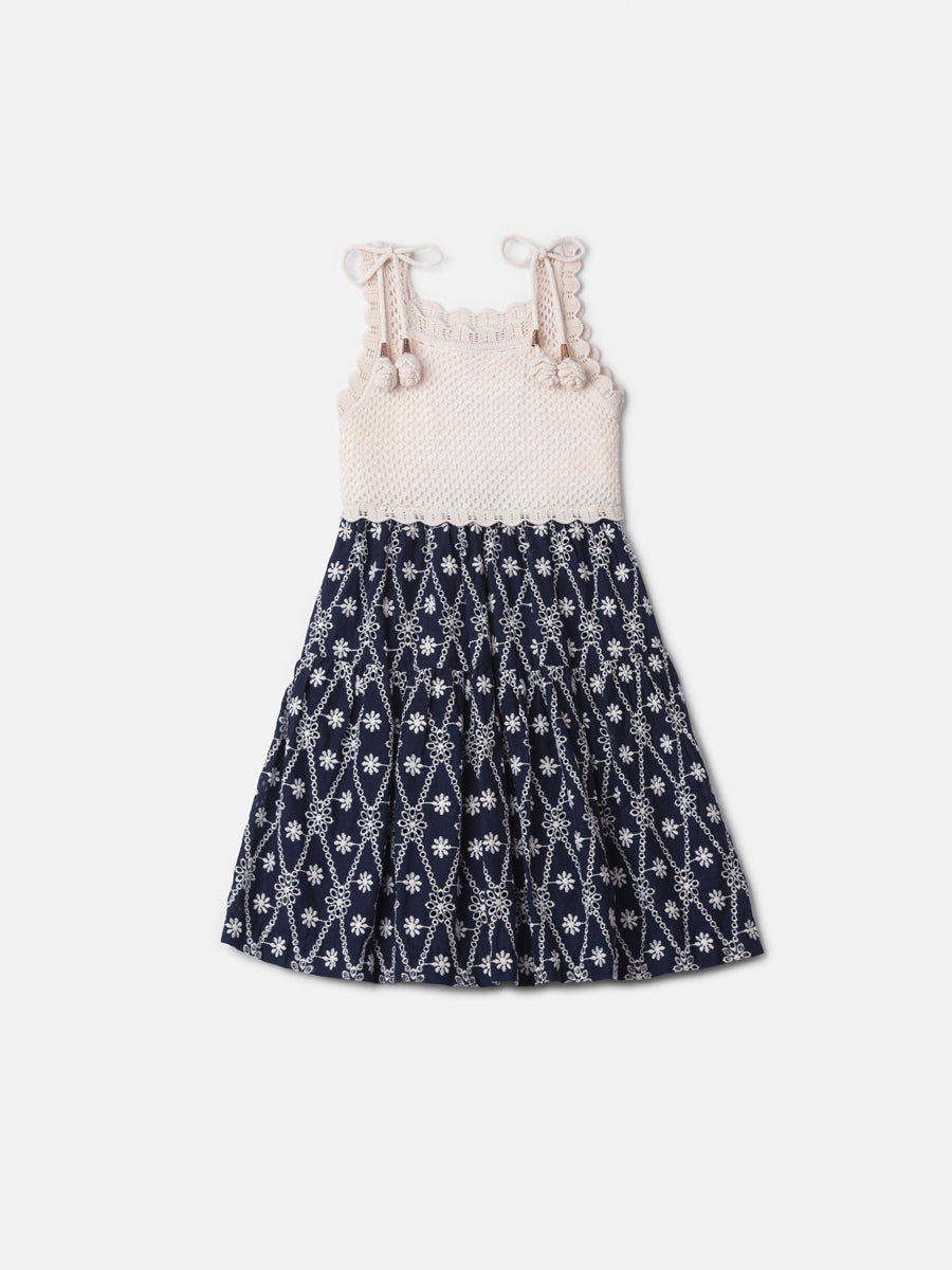 Vestido Laise Tricot Azul Anime