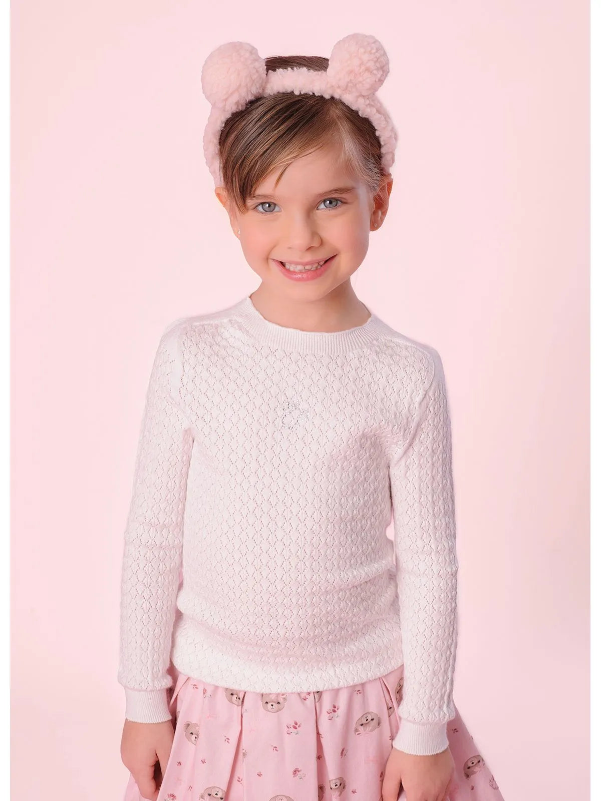 Arco Pele Orelhinhas Rosa Baby - BambolePetit
