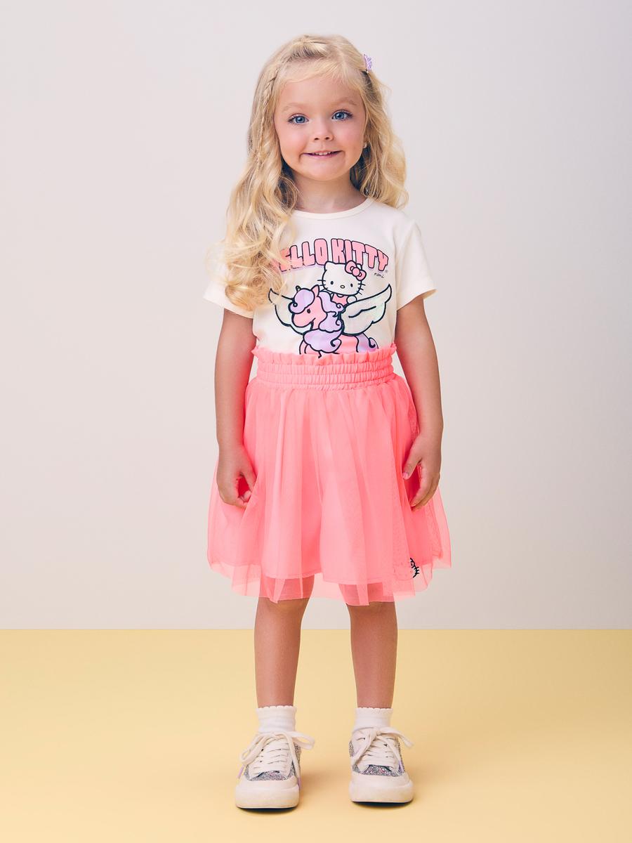 Conjunto Rosa Neon da Hello Kitty com Tule Momi