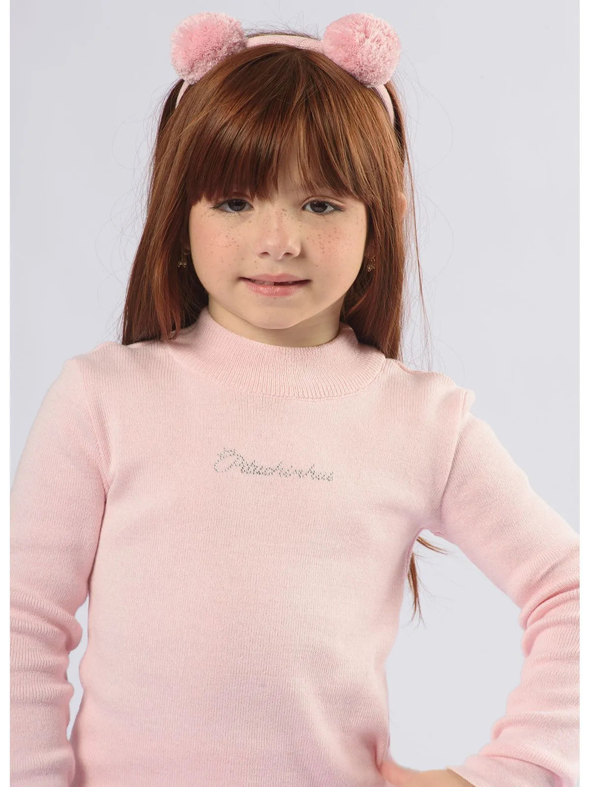 Blusa Básica Tricot Rosa Baby Pituchinhus