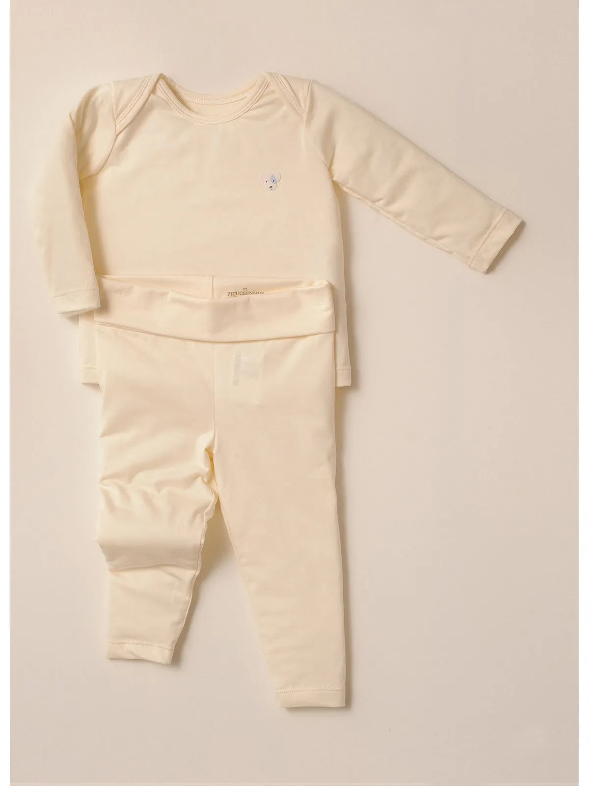 Conjunto Blusa E Calça Cotton Pima For Boys Off White