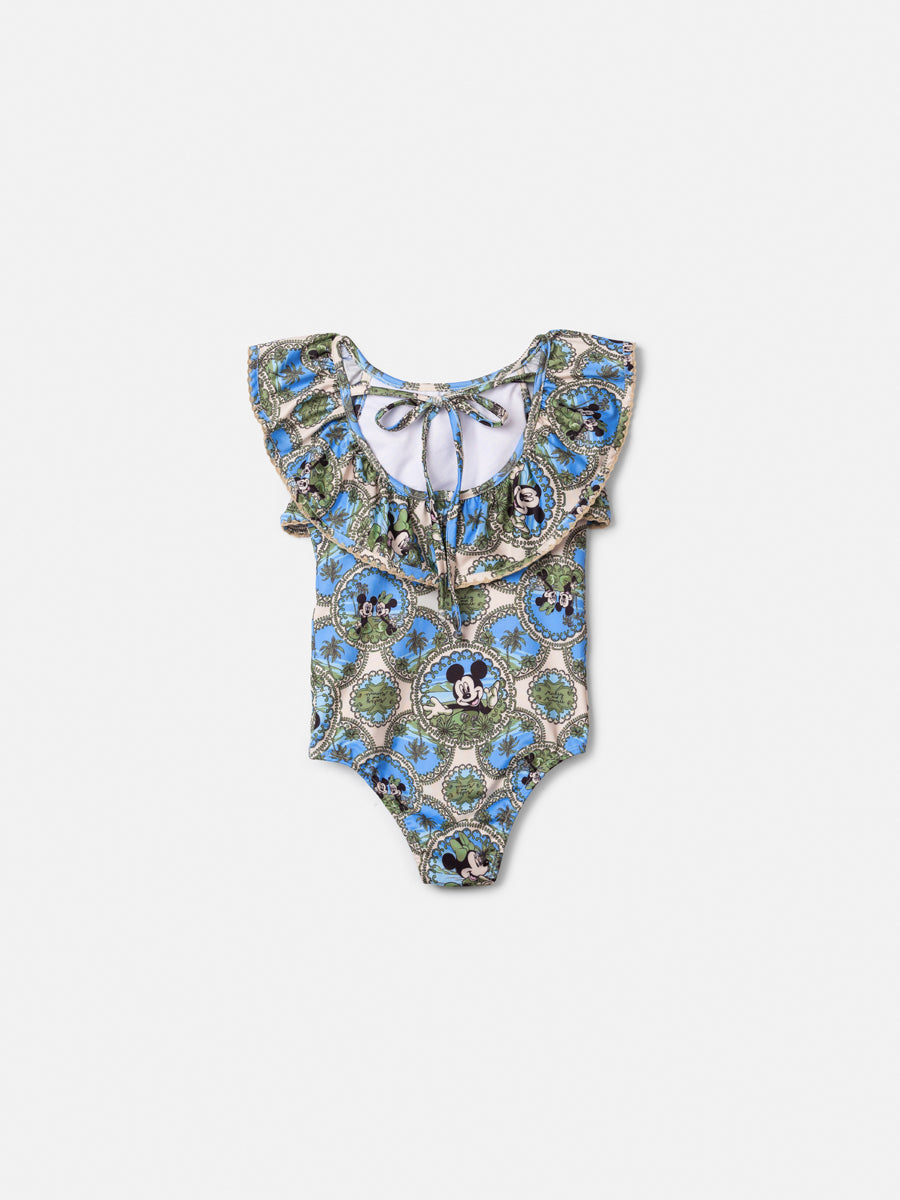 Maiô Paisley da Minnie com Babados Anime