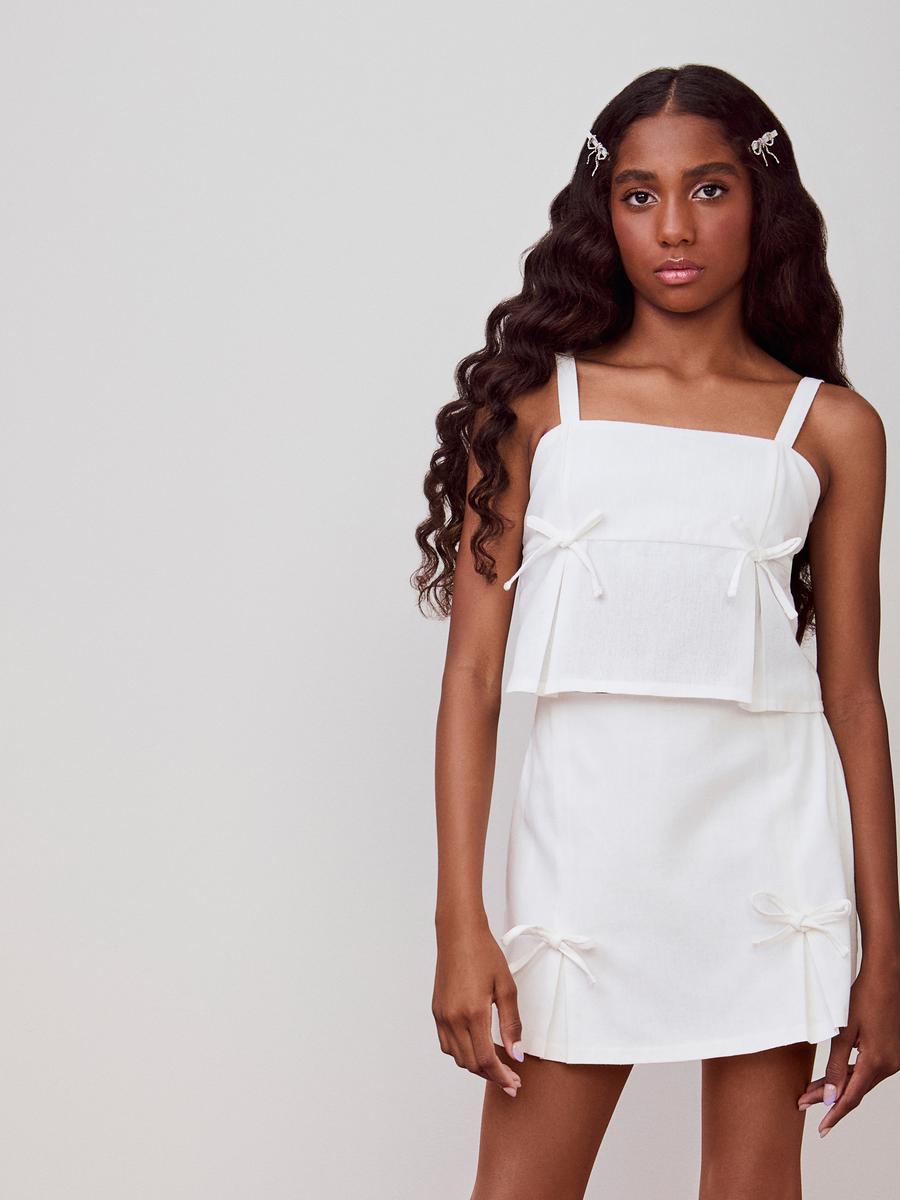 Conjunto Off White de Alfaiataria com Laços I Am