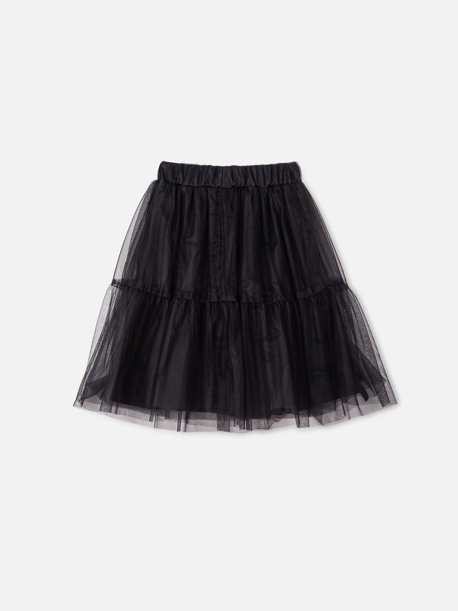 Saia De Tule Com Lacos Preto - BambolePetit