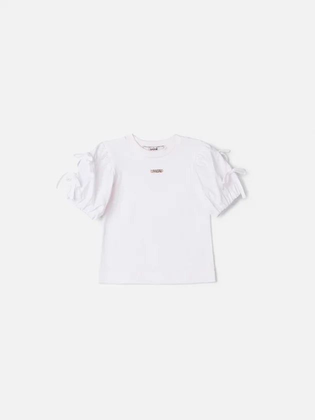 Blusa Off com Mangas Balone e Laços Anime