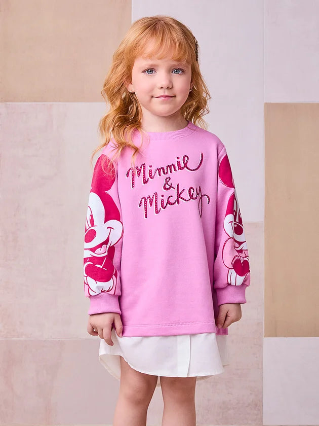 Vestido em Moletom da Minnie