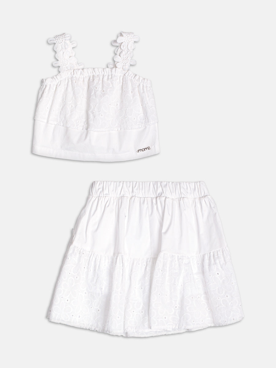 Conjunto Blusa e Saia Rendinha Momi