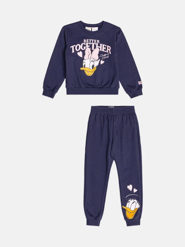 Conjunto Casaco Calca Azul Marinho Daisy Duck Momi