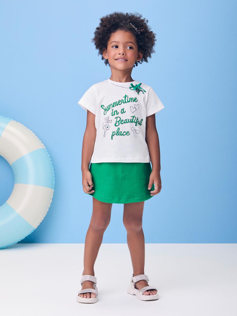 Conjunto Blusa e Shorts Verde Lacinho Momi