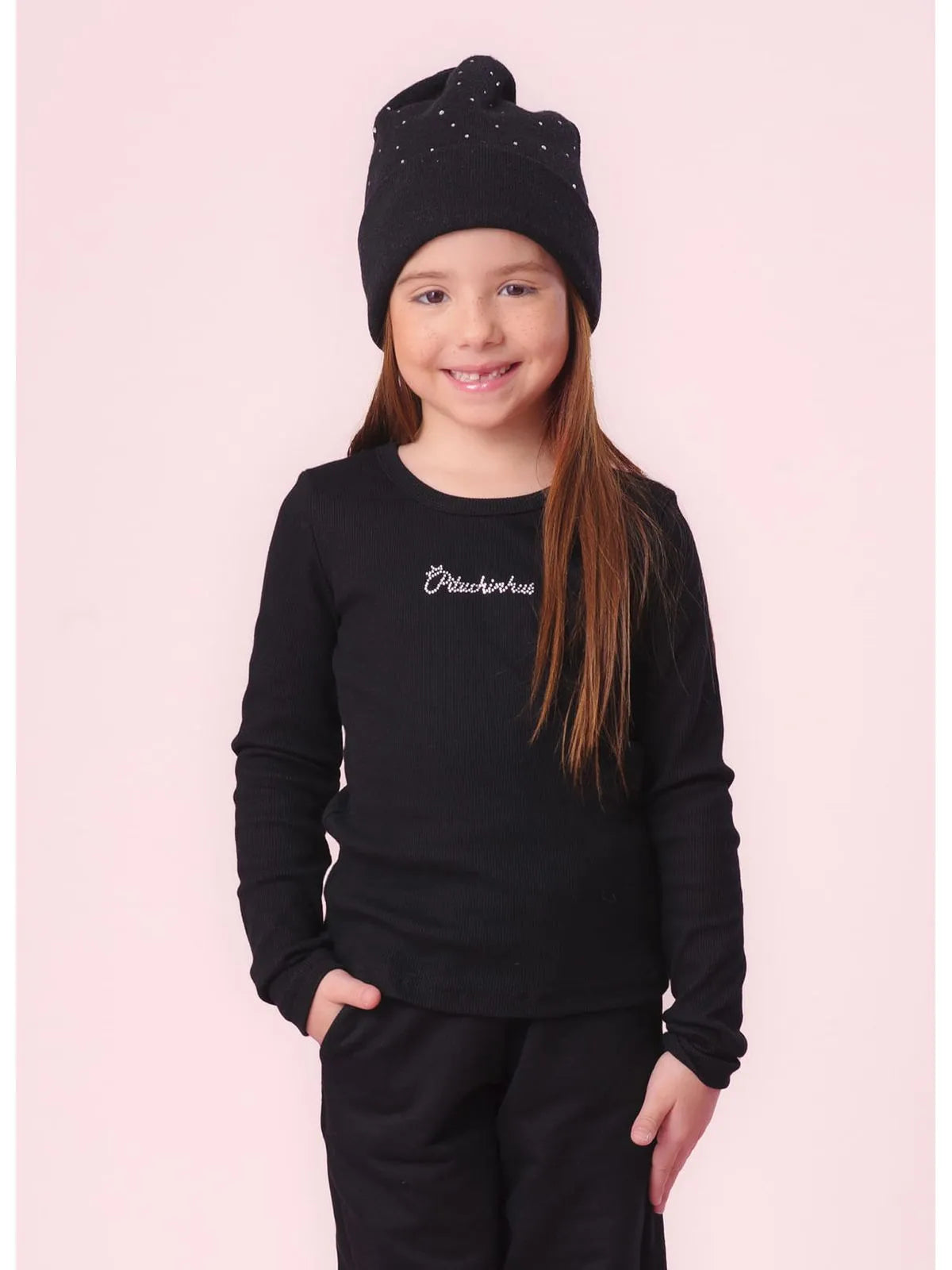 Blusa Ribana Pituchinhus Preto - BambolePetit