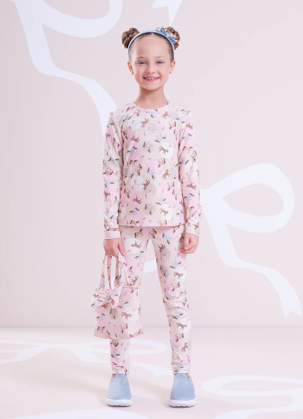 Blusa Light Estampado Cavalinhos Pituchinhus