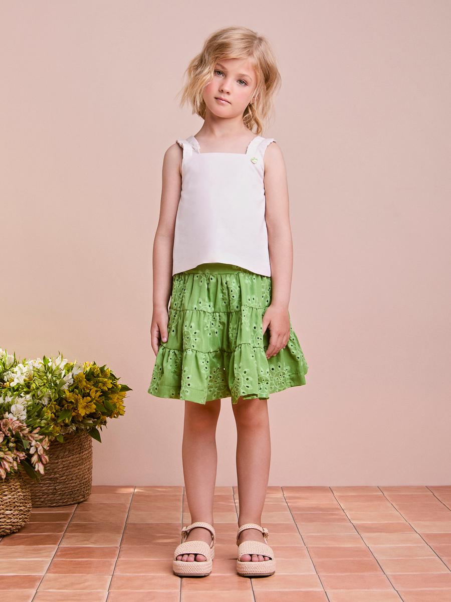 Conjunto de Laise Verde com Bordados Anime