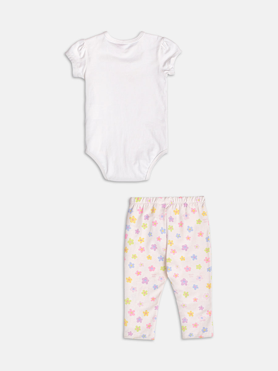 Conjunto Body e Calça Florzinhas Momi