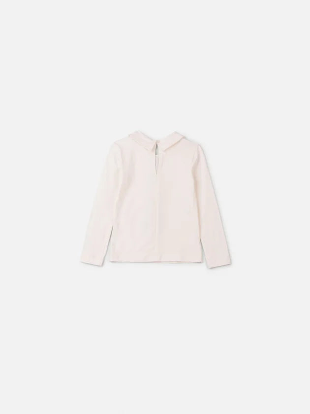 Blusa Manga Longa Com Gravata Perola - BambolePetit