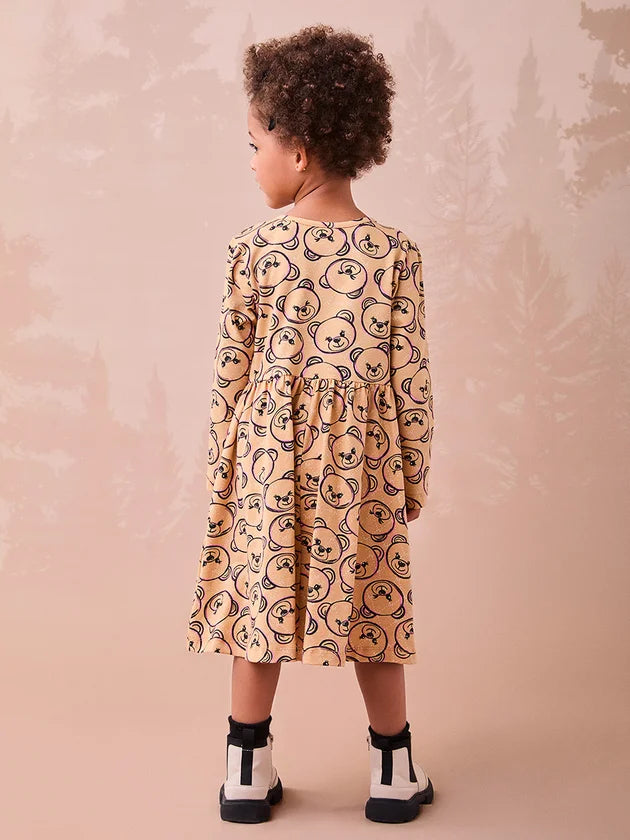 Vestido com Monograma de Ursinhos