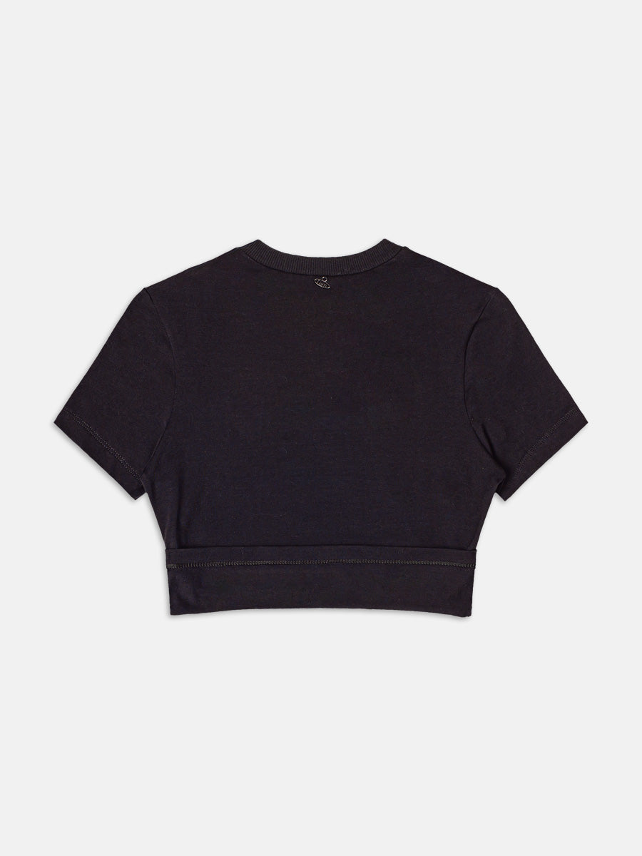 Cropped Preto Estampado I Am