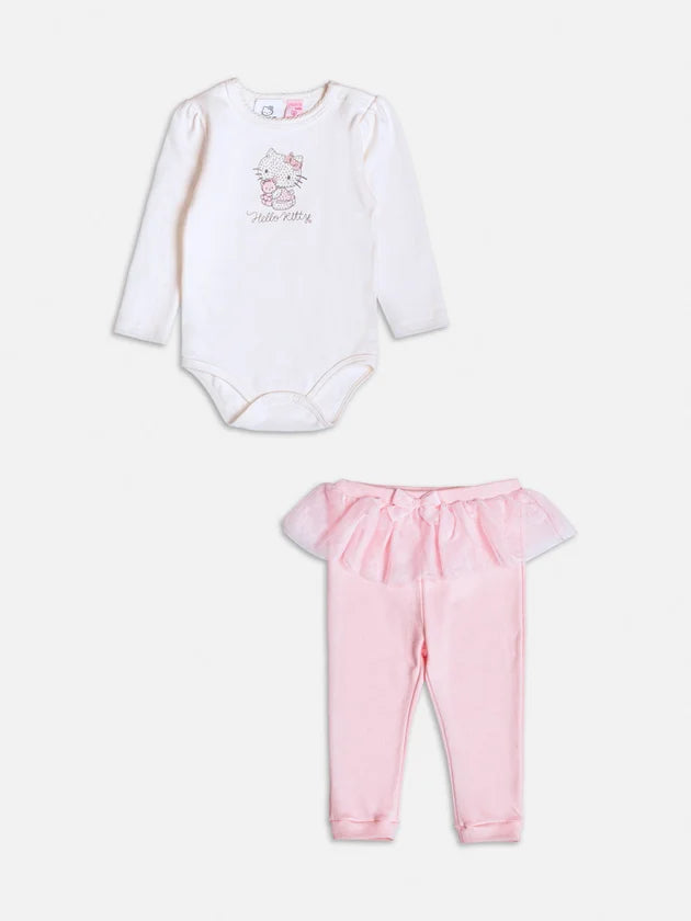 Conjunto Manga Longa da Hello Kitty