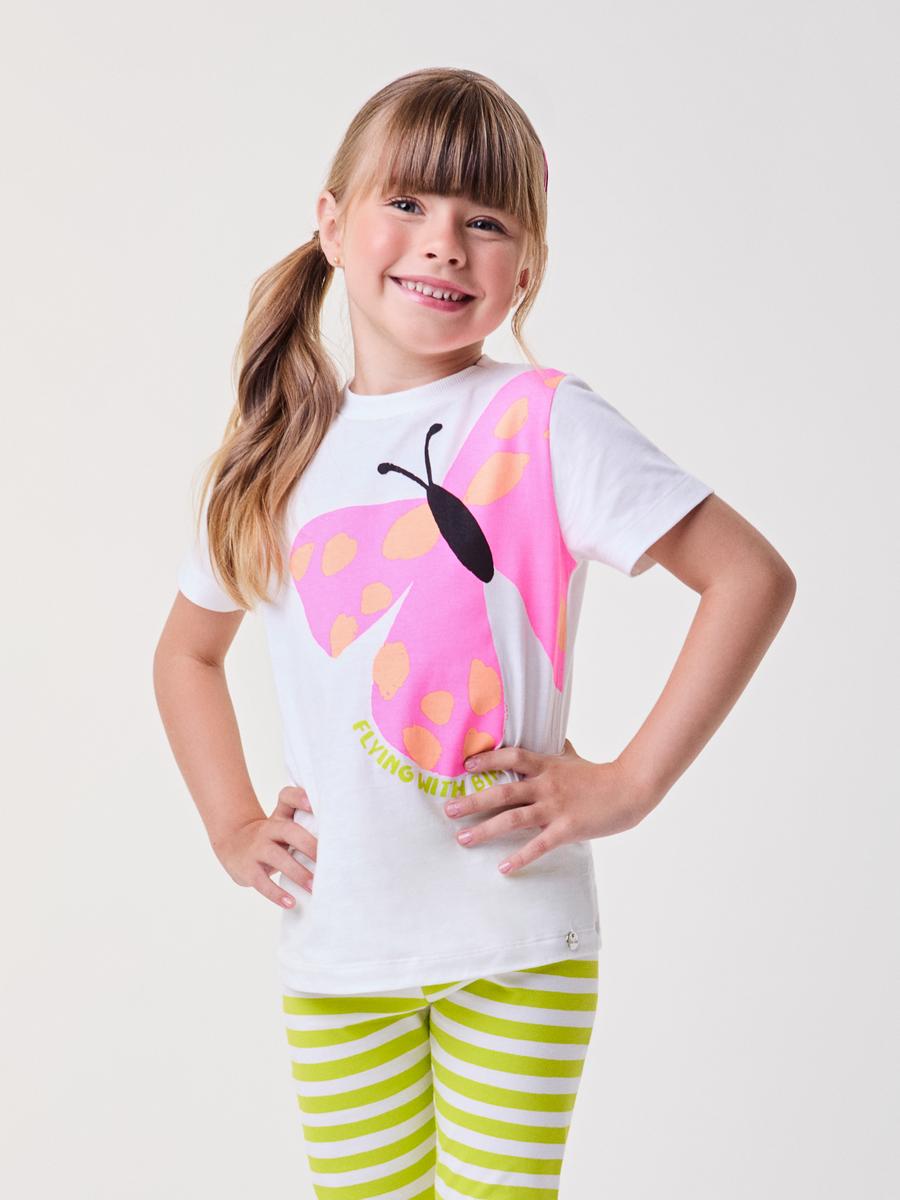 Conjunto Listrado com Borboleta Bimbi