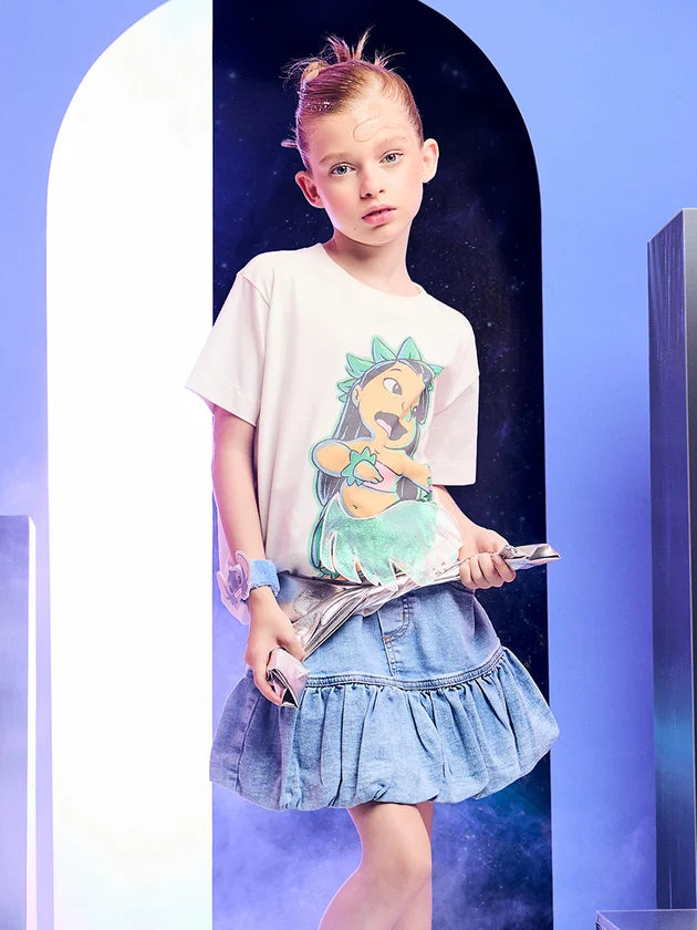 Blusa Licenciada Disney Perola Lilo e Stitch - BambolePetit