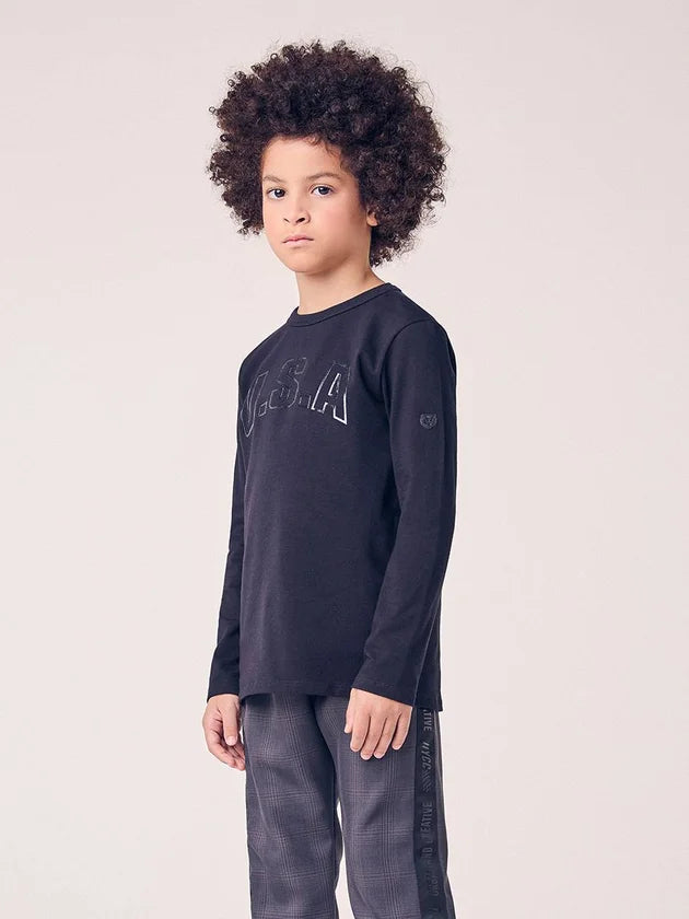 T-Shirt Com Estampa E Patch Preto Youccie