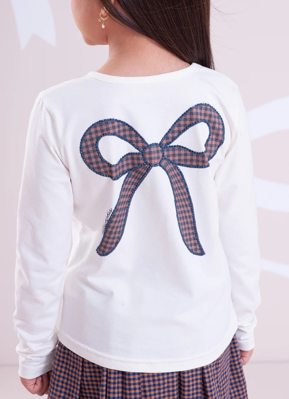 Blusa Cotton Laços Bows Are My Fav Off White Pituchinhus