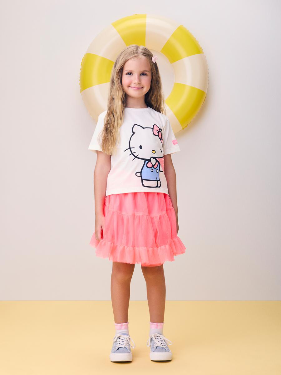 Saia Tule Babadinho Rosa Neon Momi